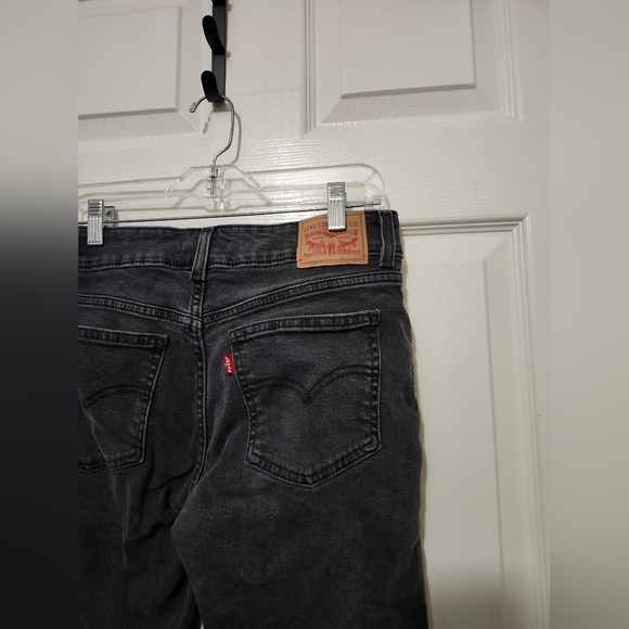 Levis Superflow Flare Black Gray Wide Leg Bell Bottom Jeans 29 - Picture 8 of 10